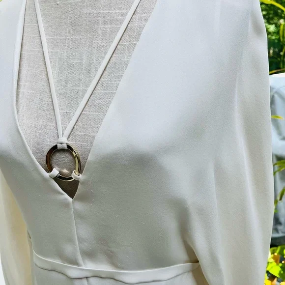 Halston retro white blouse - Picture 2 of 5